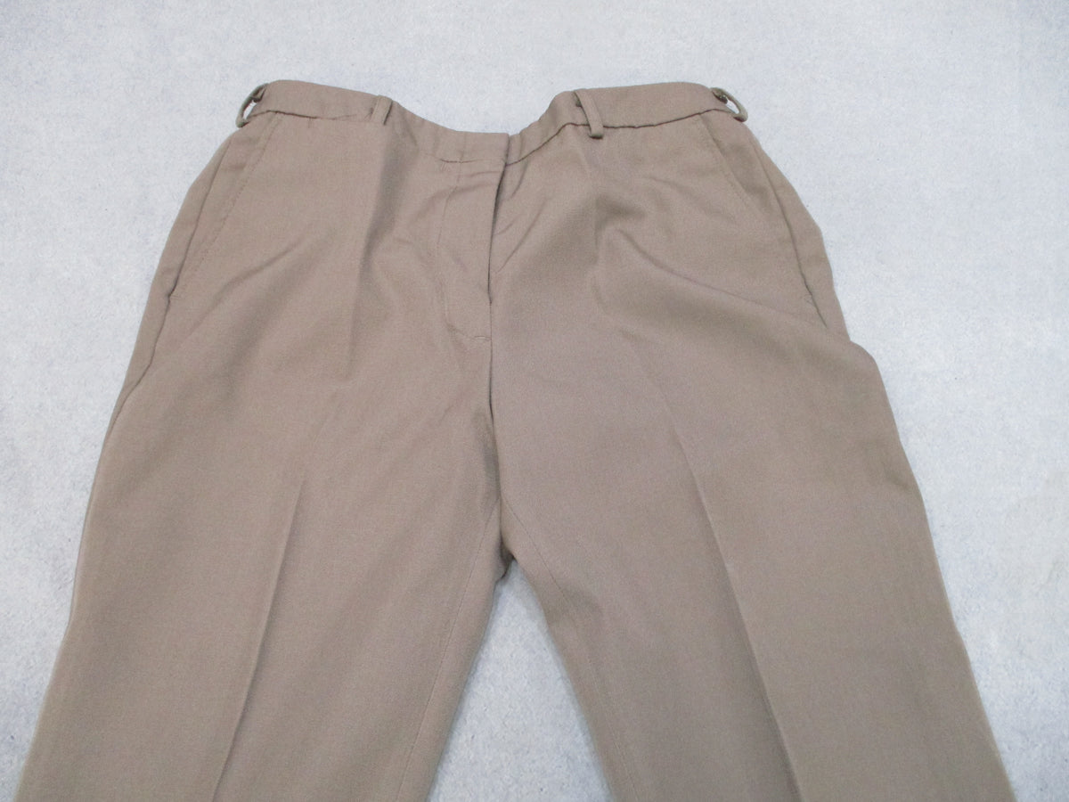 US Army AGSU Women's Dress Pants 10MR Heritage Taupe Bernard Cap Wool Blend