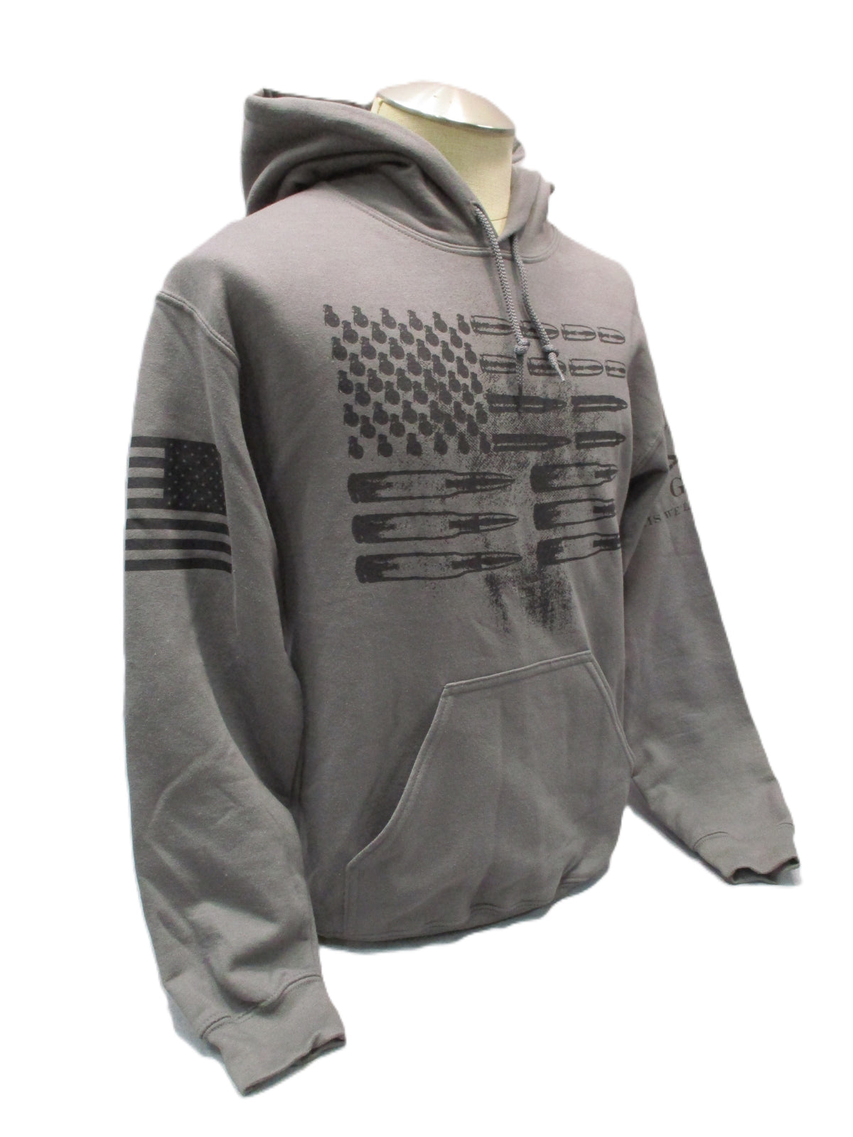 Grunt Style Ammo Flag Hoodie 2.0 Gray Men's Pullover Sweatshirt GS1501