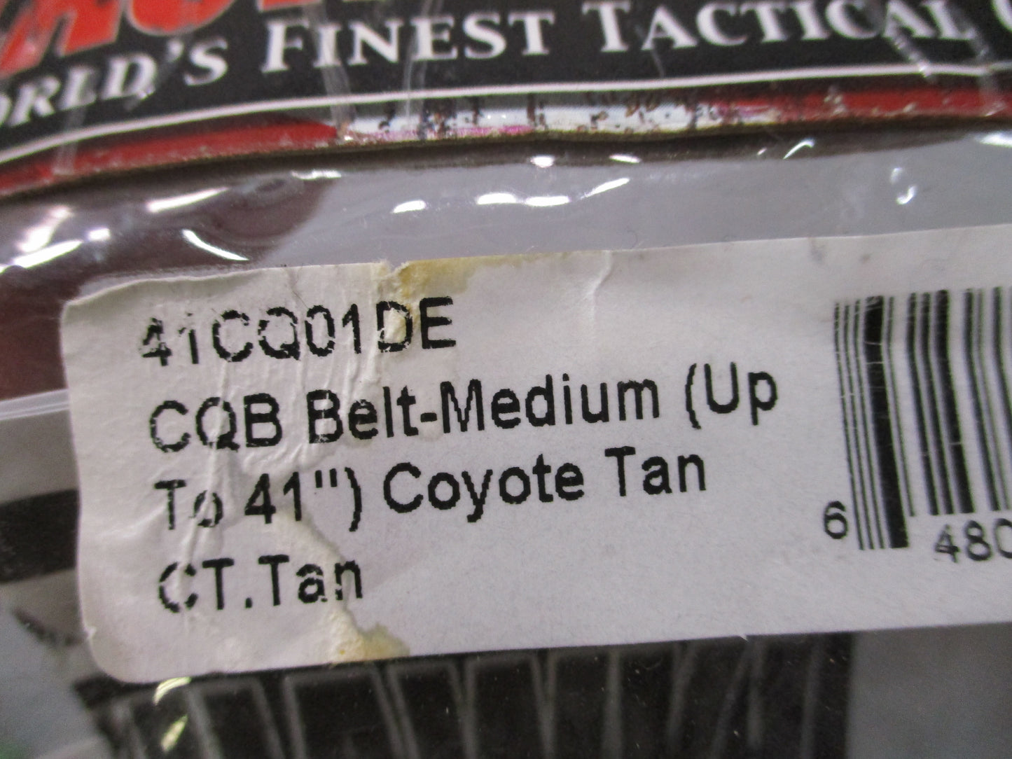 BLACKHAWK CQB Rigger's Belt Medium Up to 41 Coyote Tan 41CQ01DE NOS