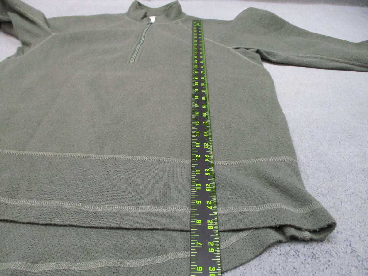 USGI Army Midweight Fleece Shirt Large Regular Foliage Green Nomex 1/4 Zip