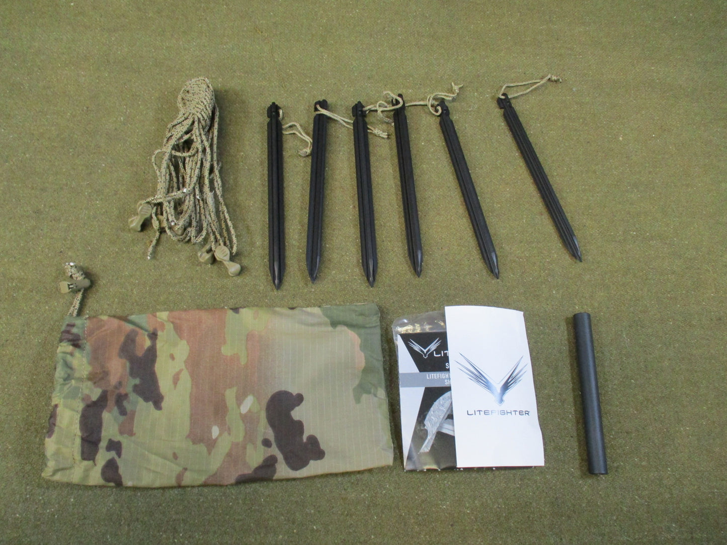 OCP Camouflage Litefighter 2-Man Tent - Military Surplus Gear - Excellent Condit