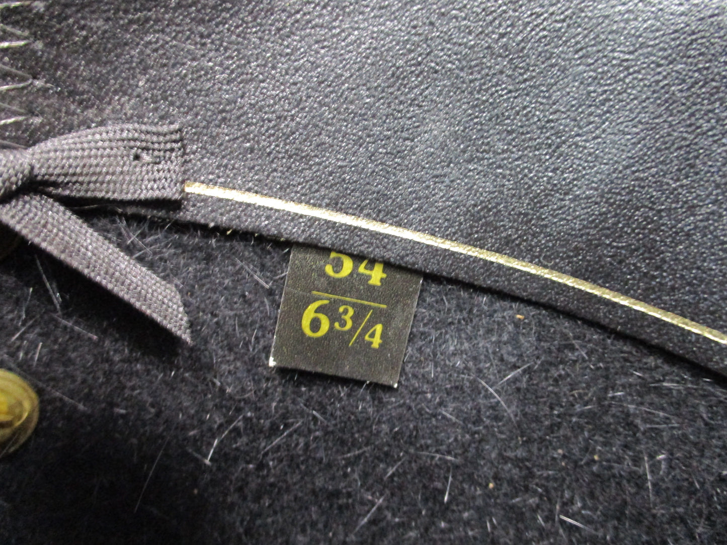 John B Stetson US Army 2nd Cavalry Hat PFC Size 6 3/4 Black Felt Used Blue Acorn