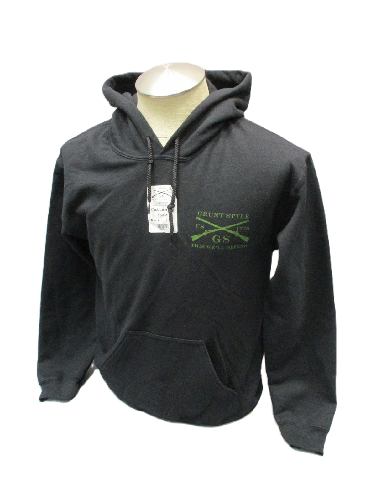 Grunt Style GS1824 black camo flag hoodie