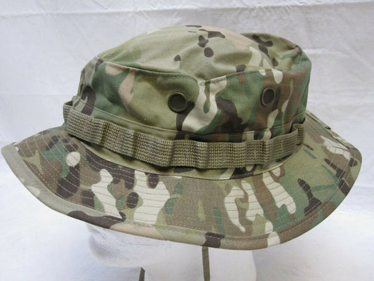 USGI Army OCP Multicam Boonie Cap by Centex Military Gear, military-style bucket hat with wide brim and camouflage pattern.