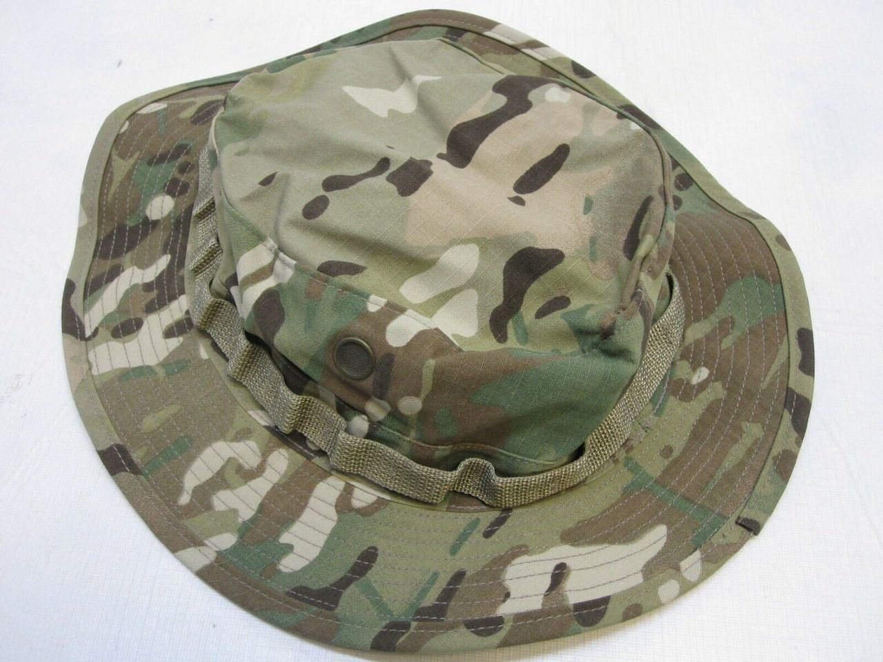 Army issue OEF Sun Hat by Centex Military Gear, USGI Multicam OCP boonie cap with wide brim, size 7-3/8.