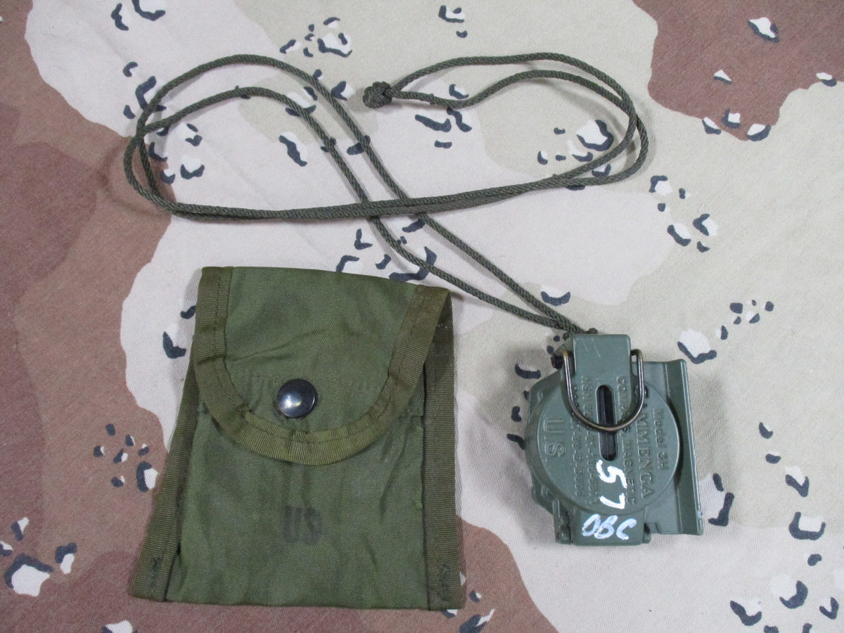Cammenga 3H USGI Lensatic Compass w/ Pouch & Lanyard OD Green Working