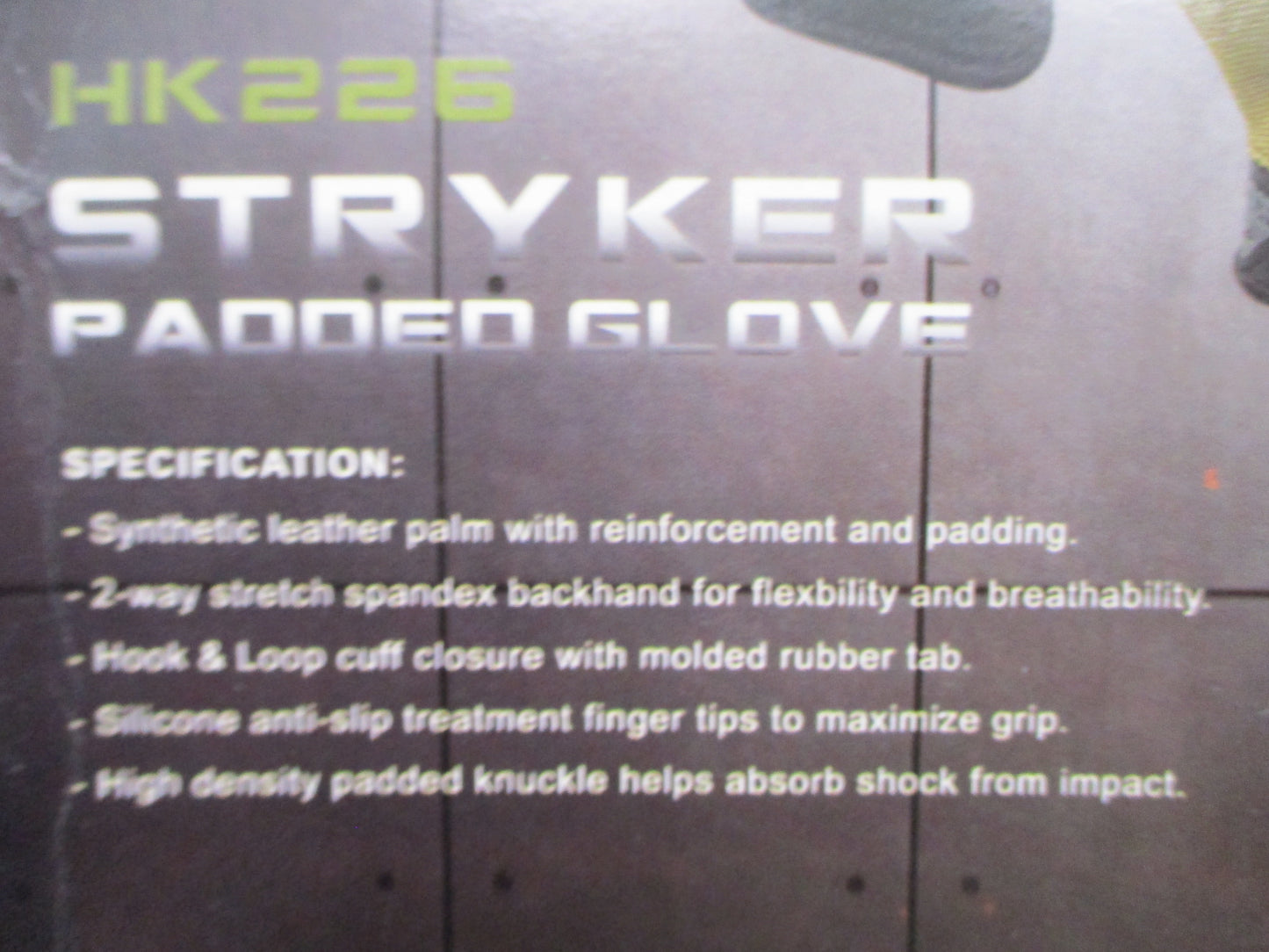 Condor Stryker Padded Tactical Gloves Black Full Finger HK226 Sizes 8-12