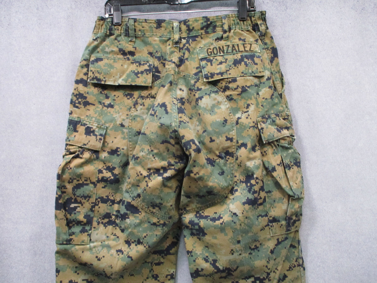 USMC Woodland MARPAT Combat Pants Measured 31x29.5 MCCUU Trousers Knee Hole