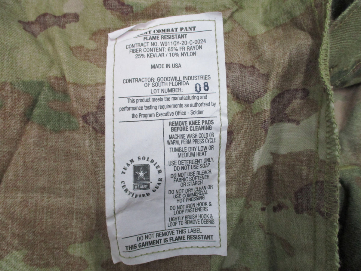USGI Army Combat Pants FR Scorpion OCP Medium Regular NSN 8415-01-644-0212