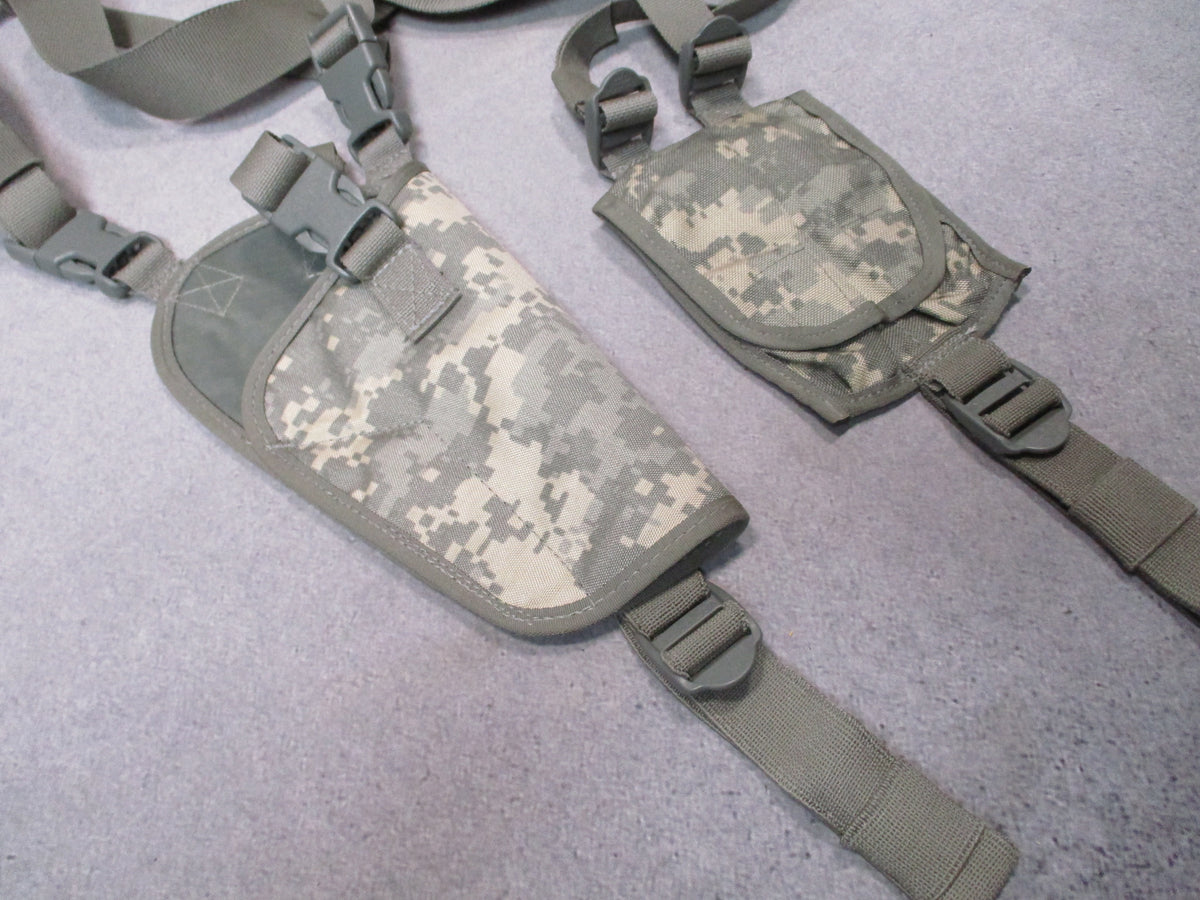 UCP ACU Digital Camo Shoulder Holster Universal Pistol Harness Double Mag Pouch - Centex Military Gear