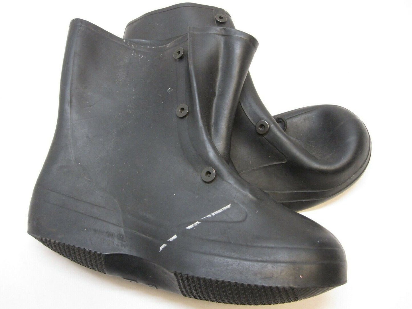 NEW USGI RUBBER OVERBOOTS MILITARY WET WEATHER OIL BOOT COVERS SLIP-ON SIZE: 12