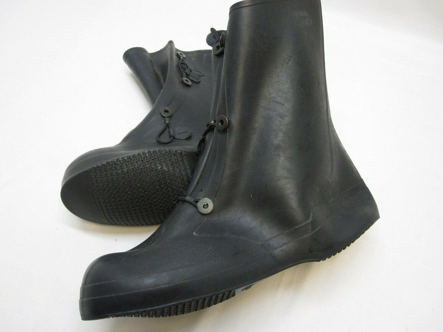 NEW USGI RUBBER OVERBOOTS MILITARY WET WEATHER OIL BOOT COVERS SLIP-ON SIZE: 12