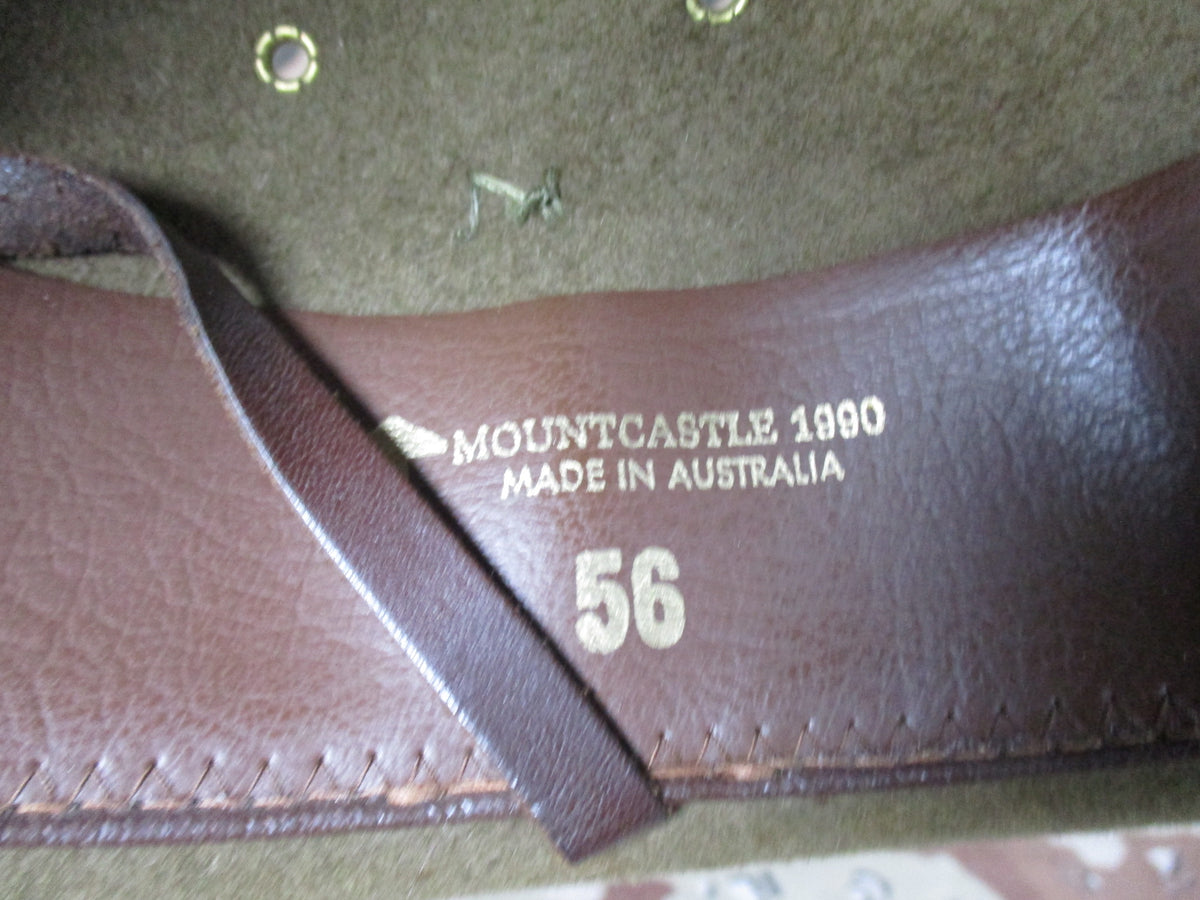 Vintage Mountcastle Australian Army Slouch Hat 56 1990 Rising Sun Badge