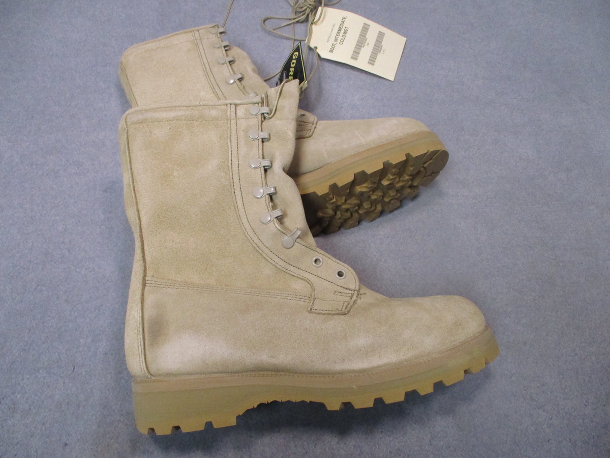USGI Intermediate Cold Wet Boots Tan 10R NSN 8430-01-527-8293 NOS