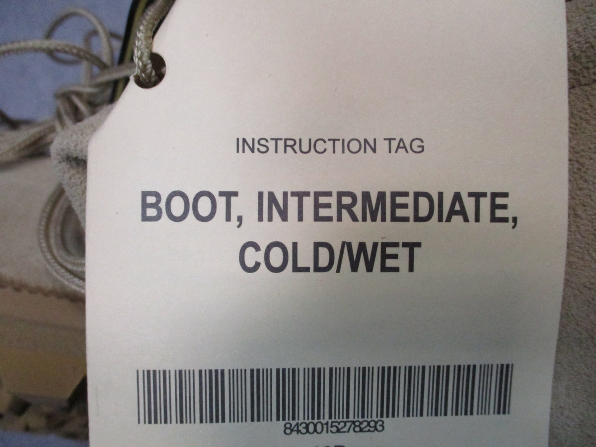 USGI Intermediate Cold Wet Boots Tan 10R NSN 8430-01-527-8293 NOS