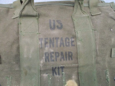 Vintage USGI Tentage Repair Kit Case OD Canvas NSN 8340-00-270-1334 Bag Only