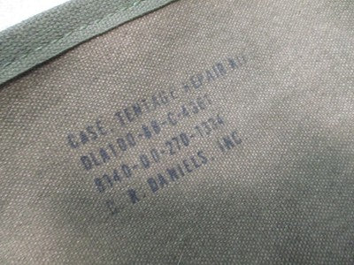 Vintage USGI Tentage Repair Kit Case OD Canvas NSN 8340-00-270-1334 Bag Only