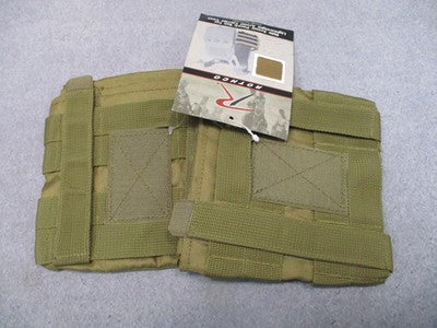 Rothco 5729 Side Armor Pouch Set Coyote Brown MOLLE Plate Carrier Pockets NWT