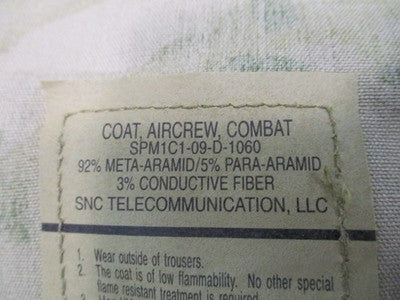 USGI A2CU Aircrew Combat Coat Small Regular MultiCam OEF FR NSN 8415-01-583-9202