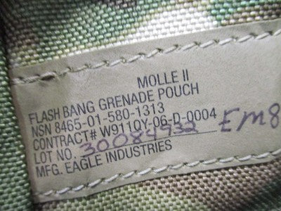 USGI Eagle MOLLE II Flash Bang Grenade Pouch MultiCam NSN 8465-01-580-1313