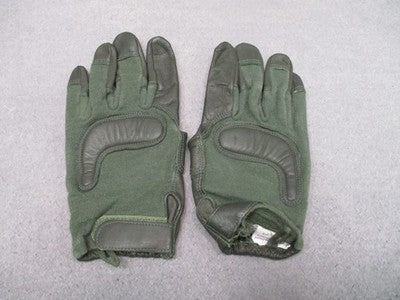 USGI Army Combat Glove Type II Capacitive Large Leather Touchscreen Green EUC