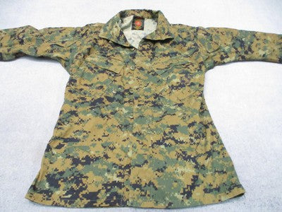USMC Woodland MARPAT MCCUU Blouse X-Small Regular NSN 8415-01-527-1436