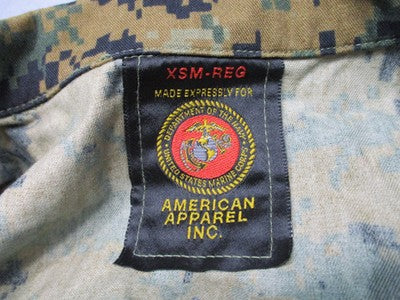 USMC Woodland MARPAT MCCUU Blouse X-Small Regular NSN 8415-01-527-1436