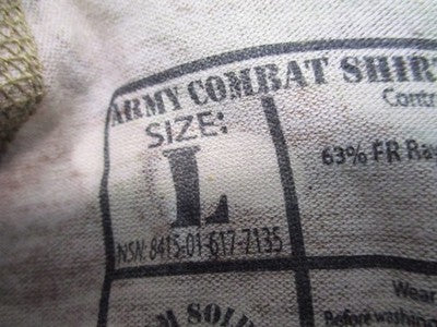 USGI SEKRI Army Combat Shirt FR Large MultiCam OEF NSN 8415-01-630-7135 NWOT