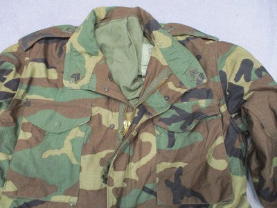 1984 USGI M65 Field Jacket Woodland M81 Medium Regular NSN 8415-00-782-2935
