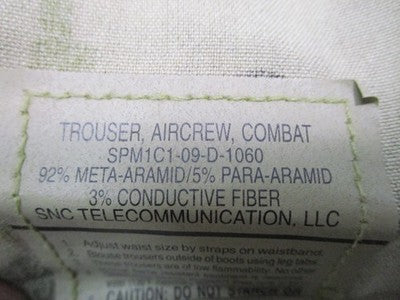 USGI A2CU Aircrew Trousers Small Regular MultiCam OEF FR NSN 8415-01-583-9286