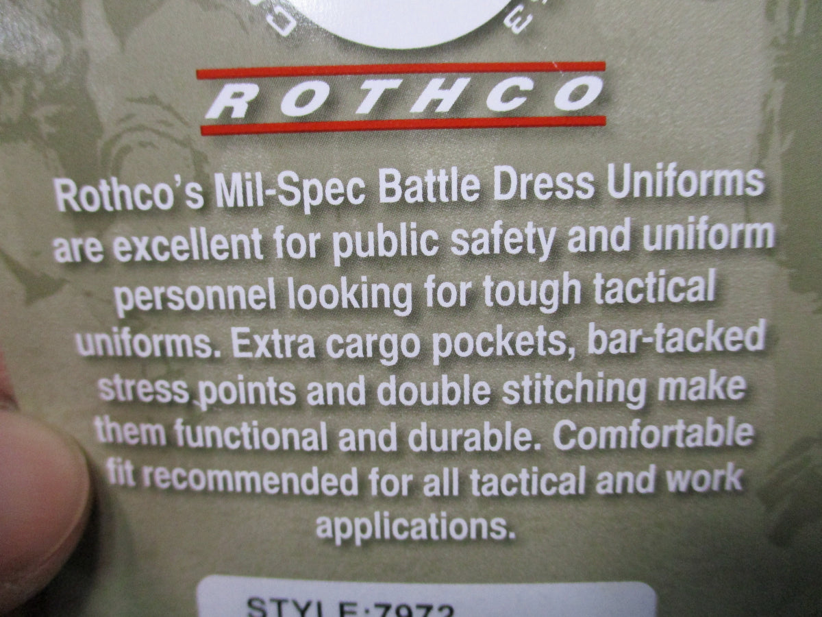 Rothco Black BDU Tactical Cargo Pants Military Fatigue Trousers NWT 55/45