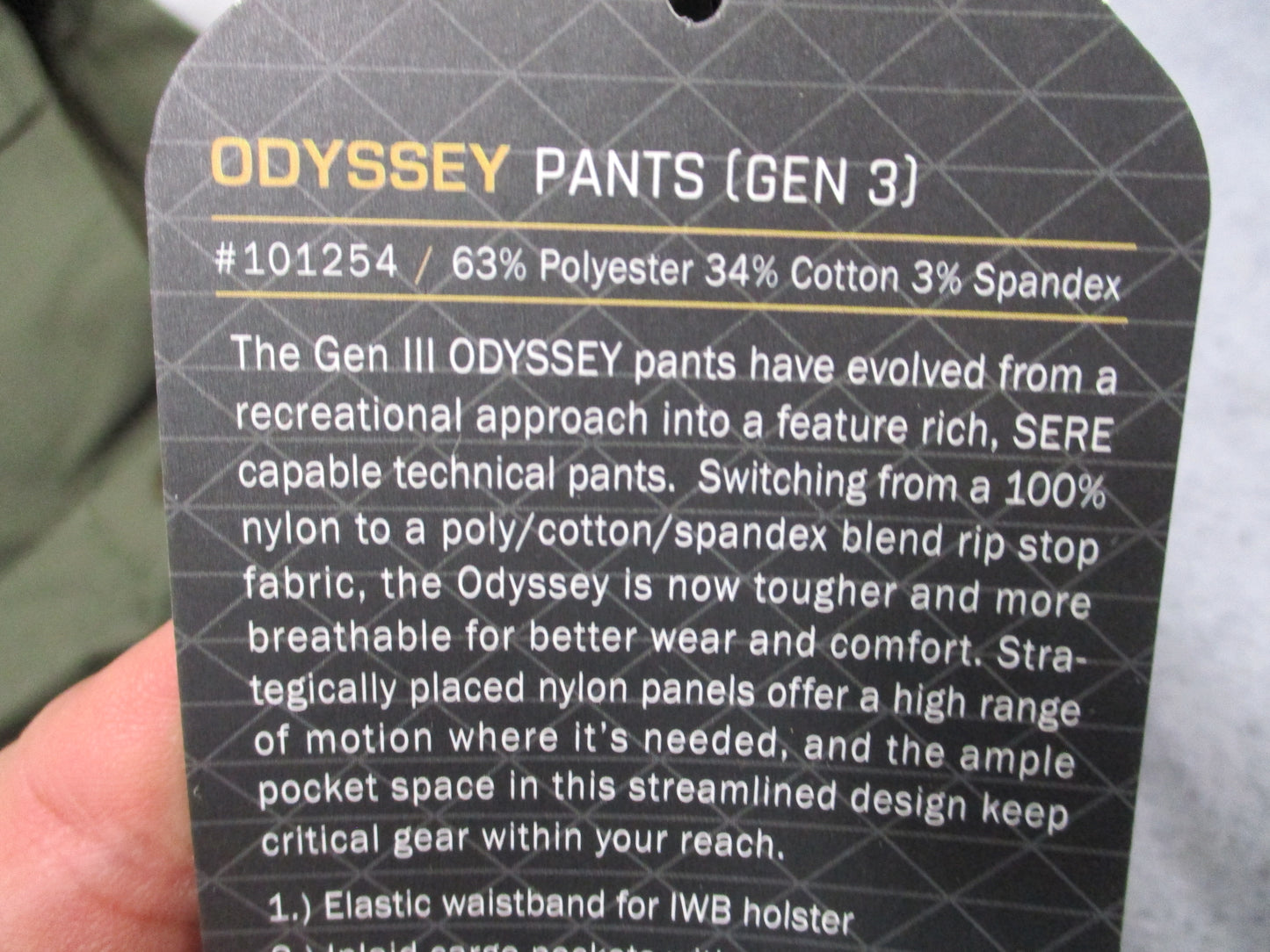 Condor Odyssey Gen III Men's Tactical Cargo Pants Olive Drab Stretch 101254 NWT