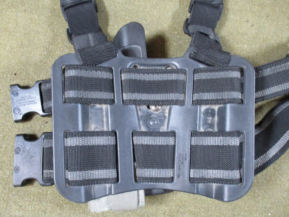 Blackhawk SERPA C1370 Beretta M9 92 Drop Leg Holster Right Hand Black Duty Gear