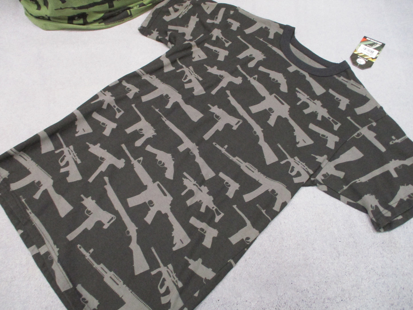 Rothco Vintage Guns T-Shirt All Over Gun Print Black OD Green NWT S-XL