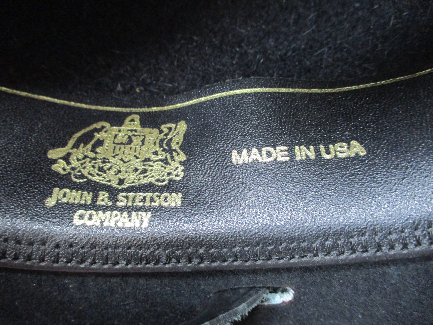 John B Stetson US Army 2nd Cavalry Hat PFC Size 6 3/4 Black Felt Used Blue Acorn