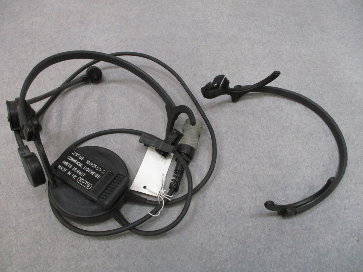 Thales Racal 1600551-2 MBITR Lightweight Radio Headset PTT 6-Pin NOS UK