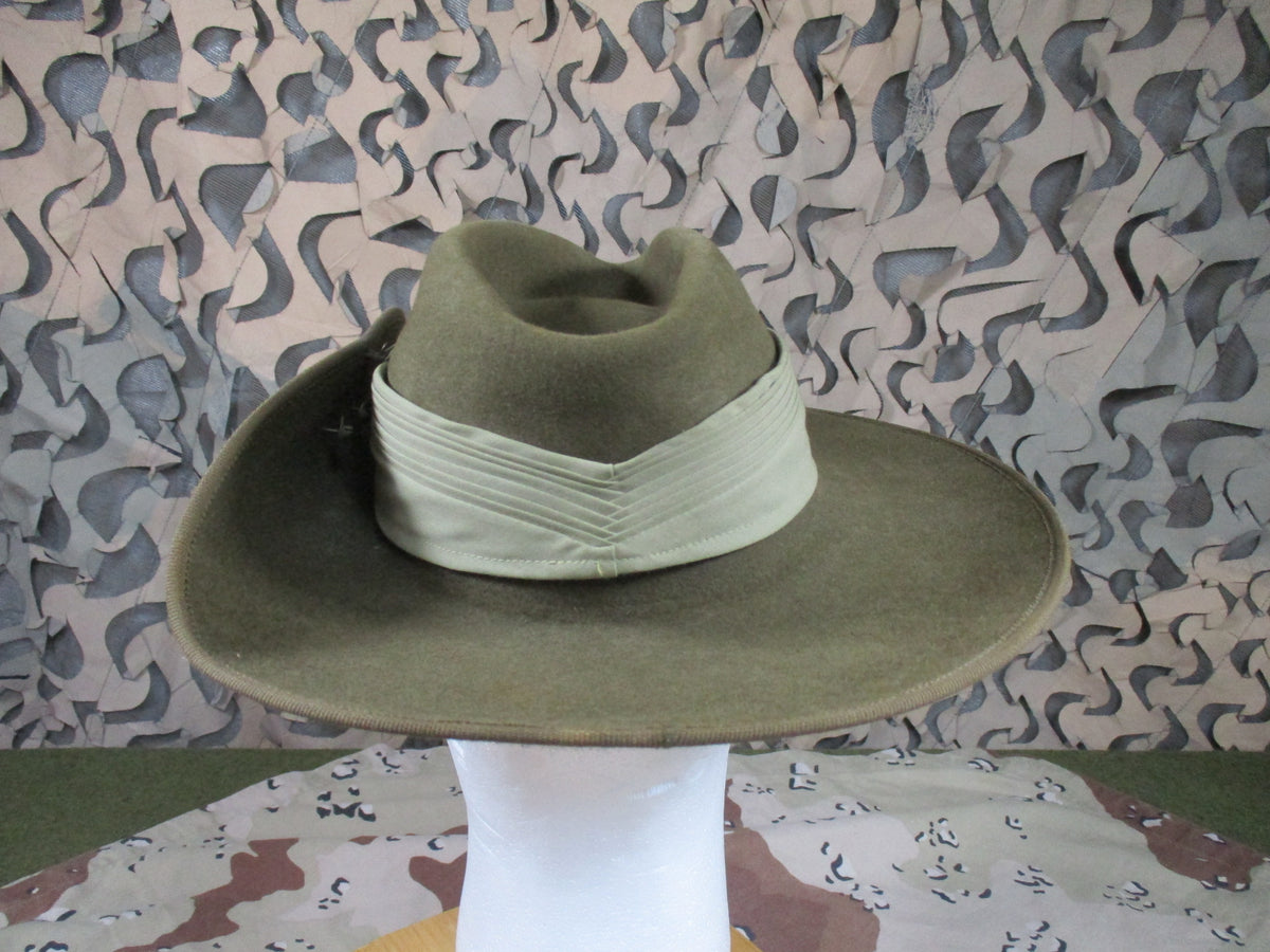 Vintage Mountcastle Australian Army Slouch Hat 56 1990 Rising Sun Badge