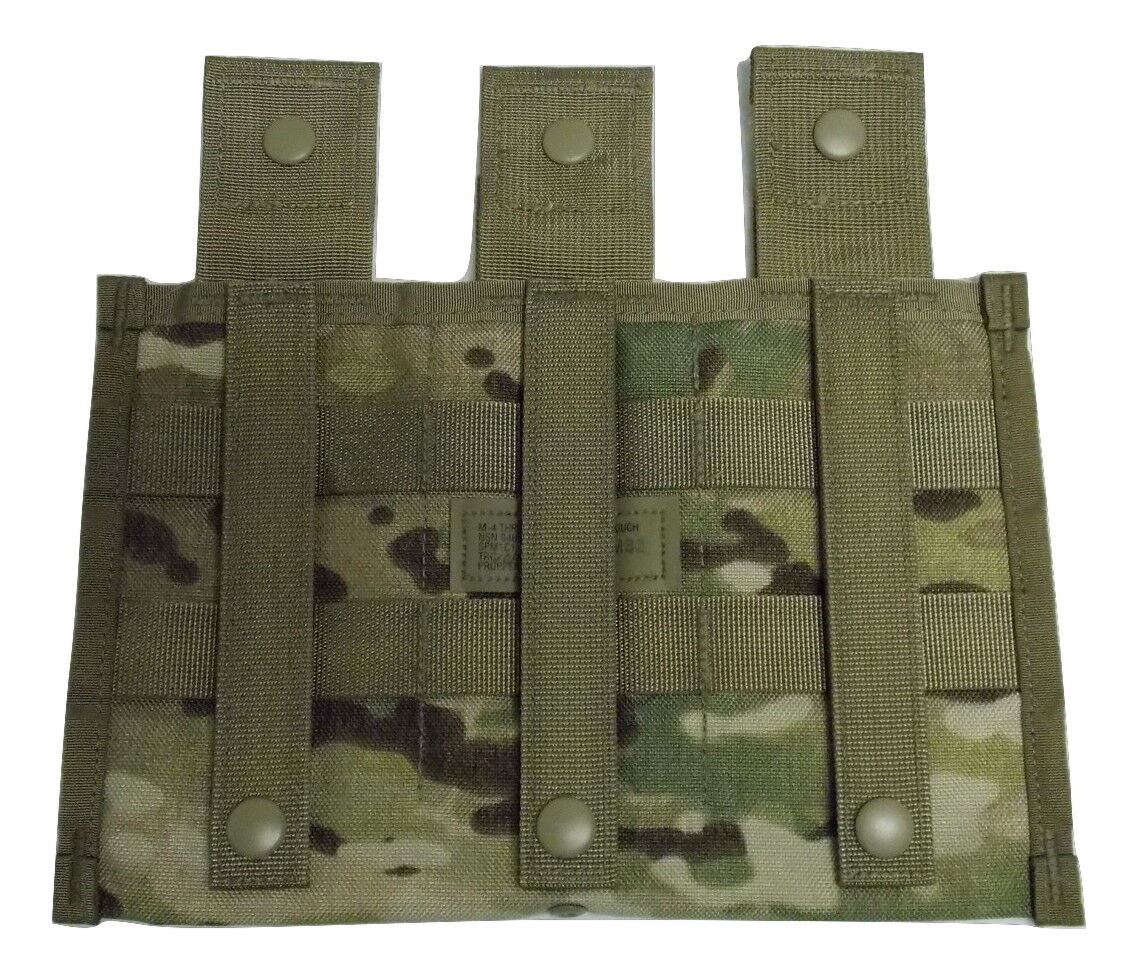Centex Military Gear 5.56 USGI ARMY issue triple magazine pouch with three side-by-side magazine slots, durable tactical design.