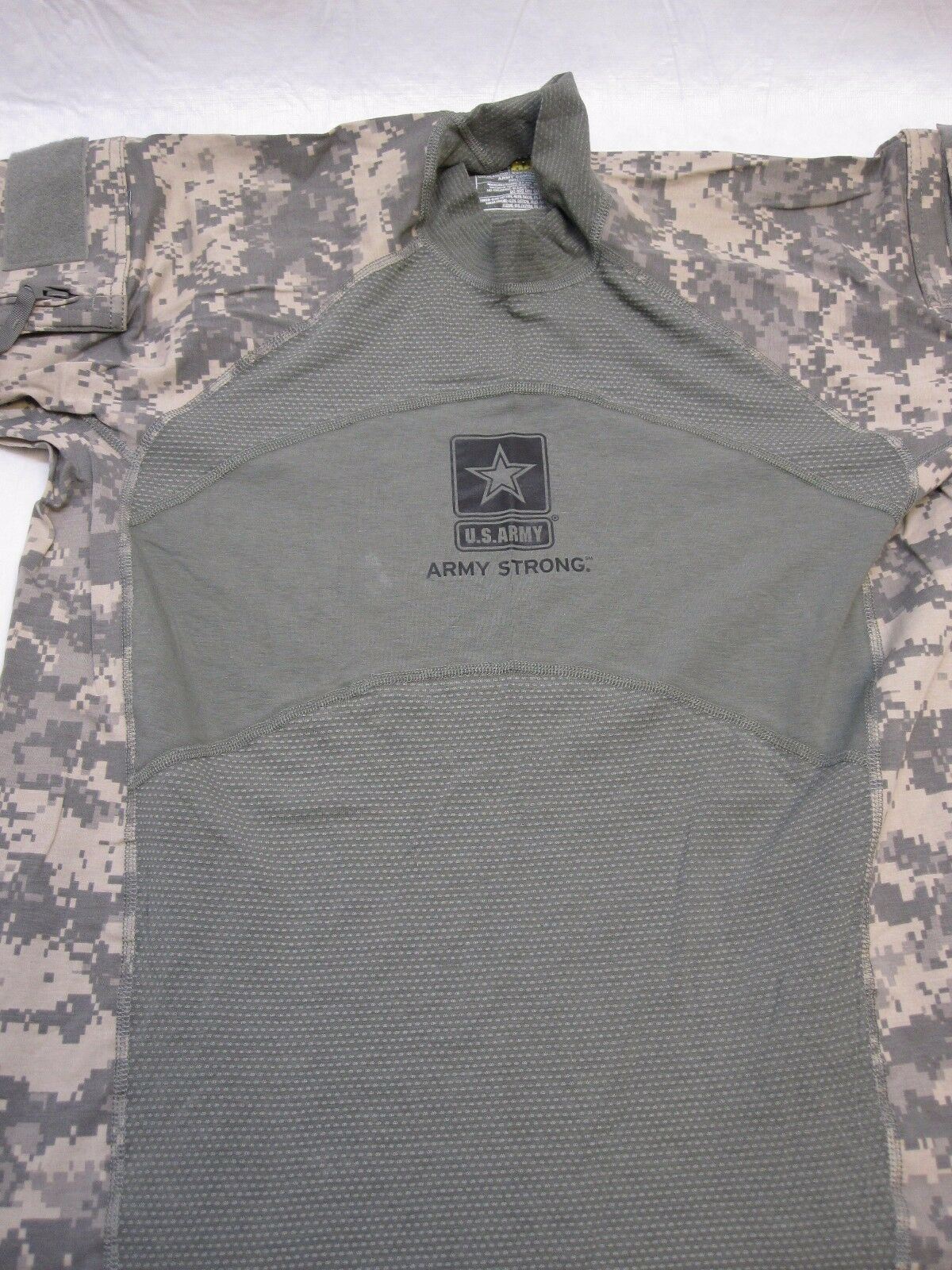 Centex Military Gear Massif Army combat shirt in ACU digital camouflage with flame-resistant fabric and large front emblem logo.