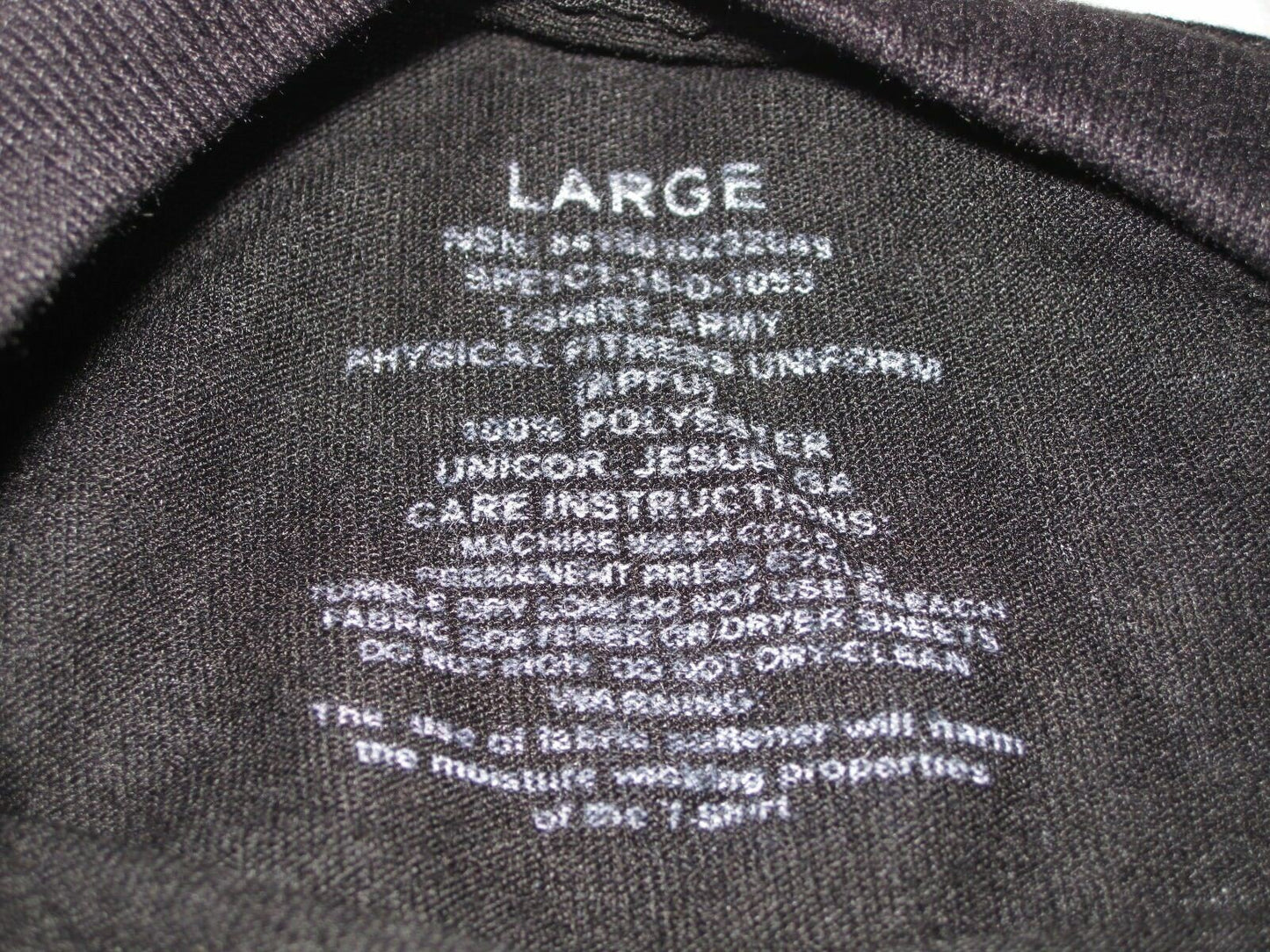 NEW US ARMY ISSUE LONG SLEEVE PT SHIRT ATHLETES T-SHIRT LARGE BLACK/GOLD UNIFORM - Centex Military Gear