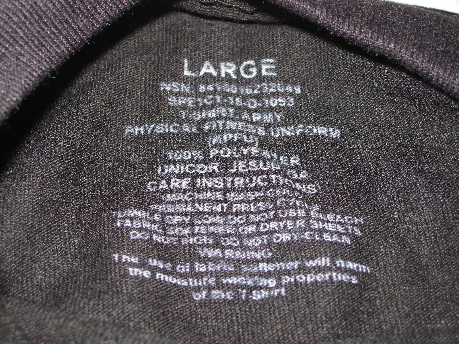 NEW US ARMY ISSUE LONG SLEEVE PT SHIRT ATHLETES T-SHIRT LARGE BLACK/GOLD UNIFORM - Centex Military Gear