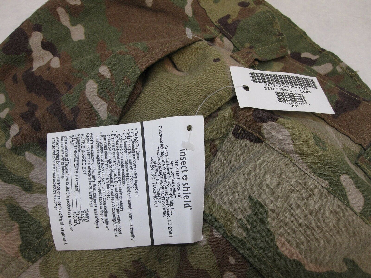 NEW US ARMY AIR FORCE FLAME RESISTANT MULTICAM OCP COMBAT UNIFORM PANTS SML/LONG