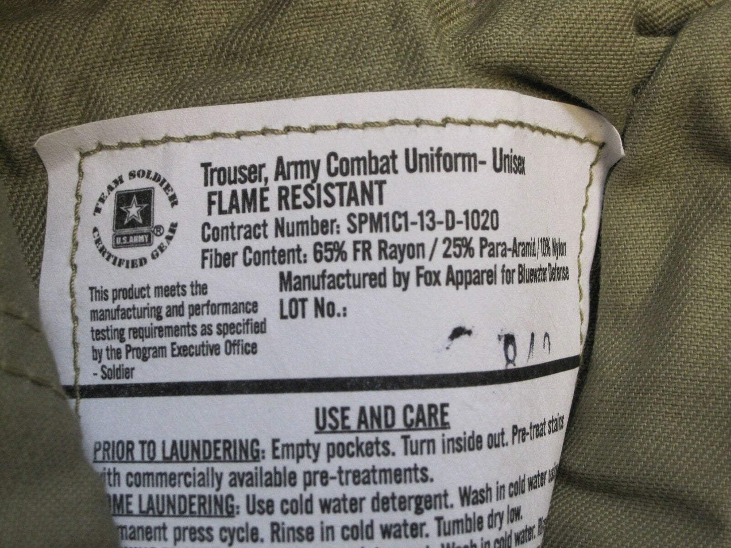 NEW US ARMY AIR FORCE FLAME RESISTANT MULTICAM OCP COMBAT UNIFORM PANTS SML/LONG