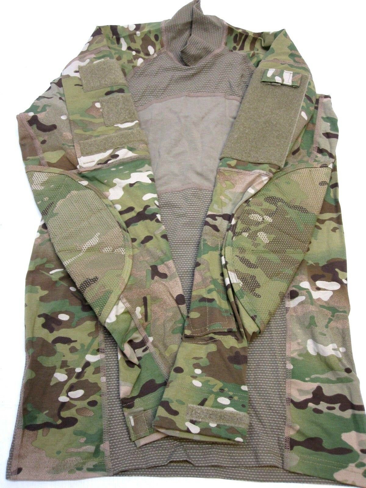 XS Army OCP Multicam combat shirt by Centex Military Gear, flame-resistant hot weather tactical top with camouflage pattern.