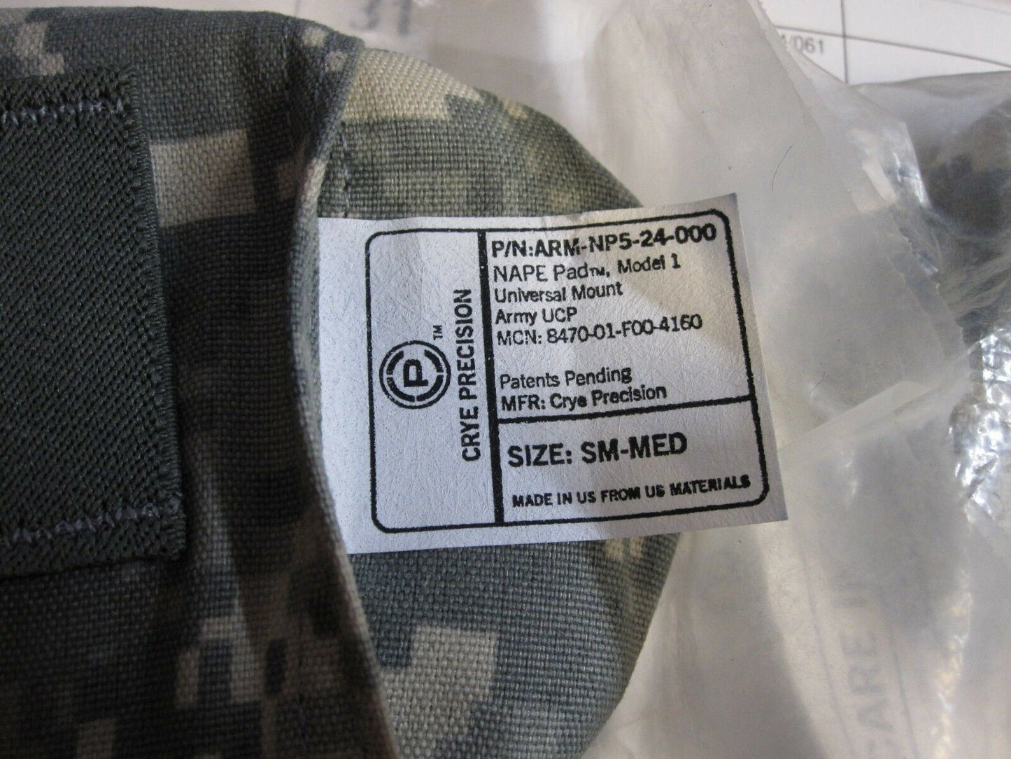 Small/medium army issue ACU digital nape pad in UCP camouflage, made by Centex Military Gear, shown in a close-up image.