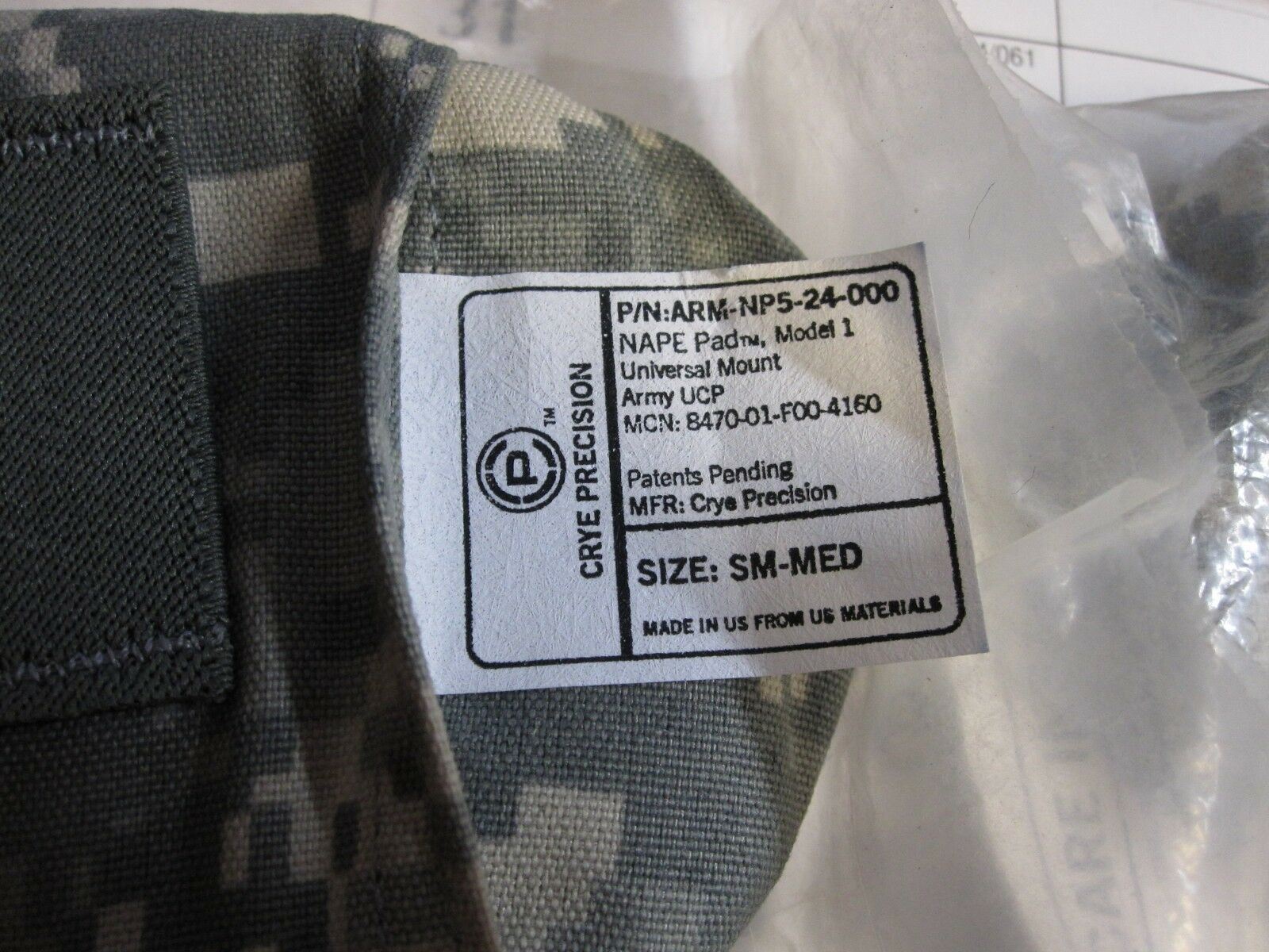 Small/medium army issue ACU digital nape pad in UCP camouflage, made by Centex Military Gear, shown in a close-up image.