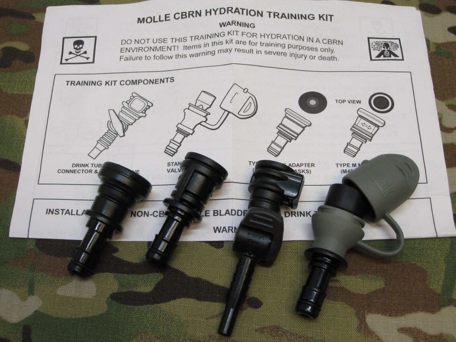 NEW GAS MASK ADAPTER CAMELBAK BITE VALVE MOUTH PIECE M40/50 HYDRATION SYSTEM - Centex Military Gear