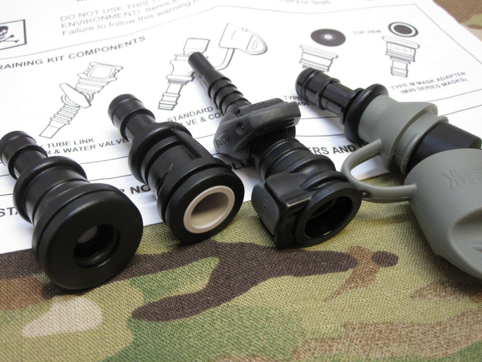 NEW GAS MASK ADAPTER CAMELBAK BITE VALVE MOUTH PIECE M40/50 HYDRATION SYSTEM - Centex Military Gear