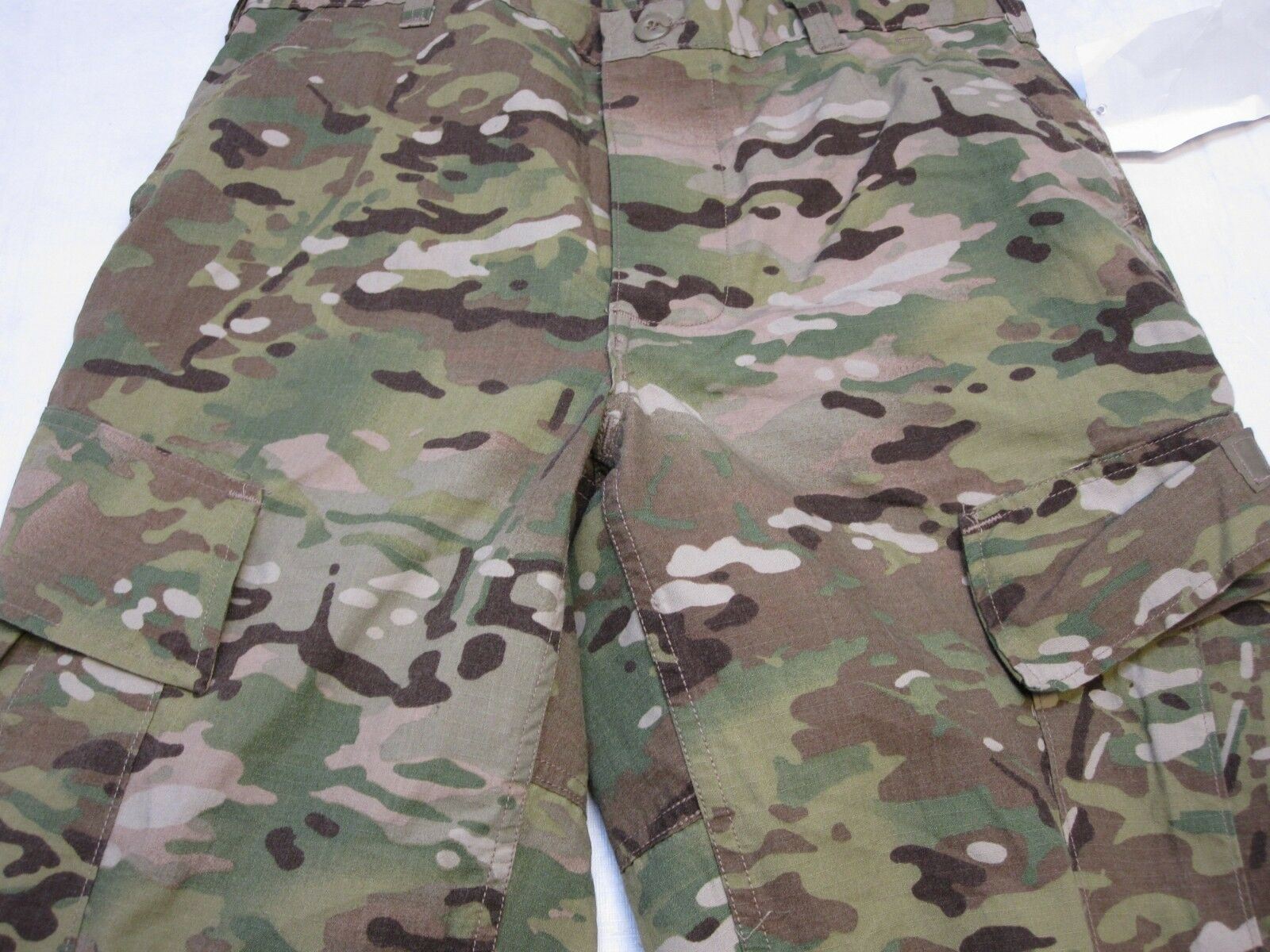 Army issue Multicam uniform set with flame-resistant top and pants, medium/regular size, by Centex Military Gear.