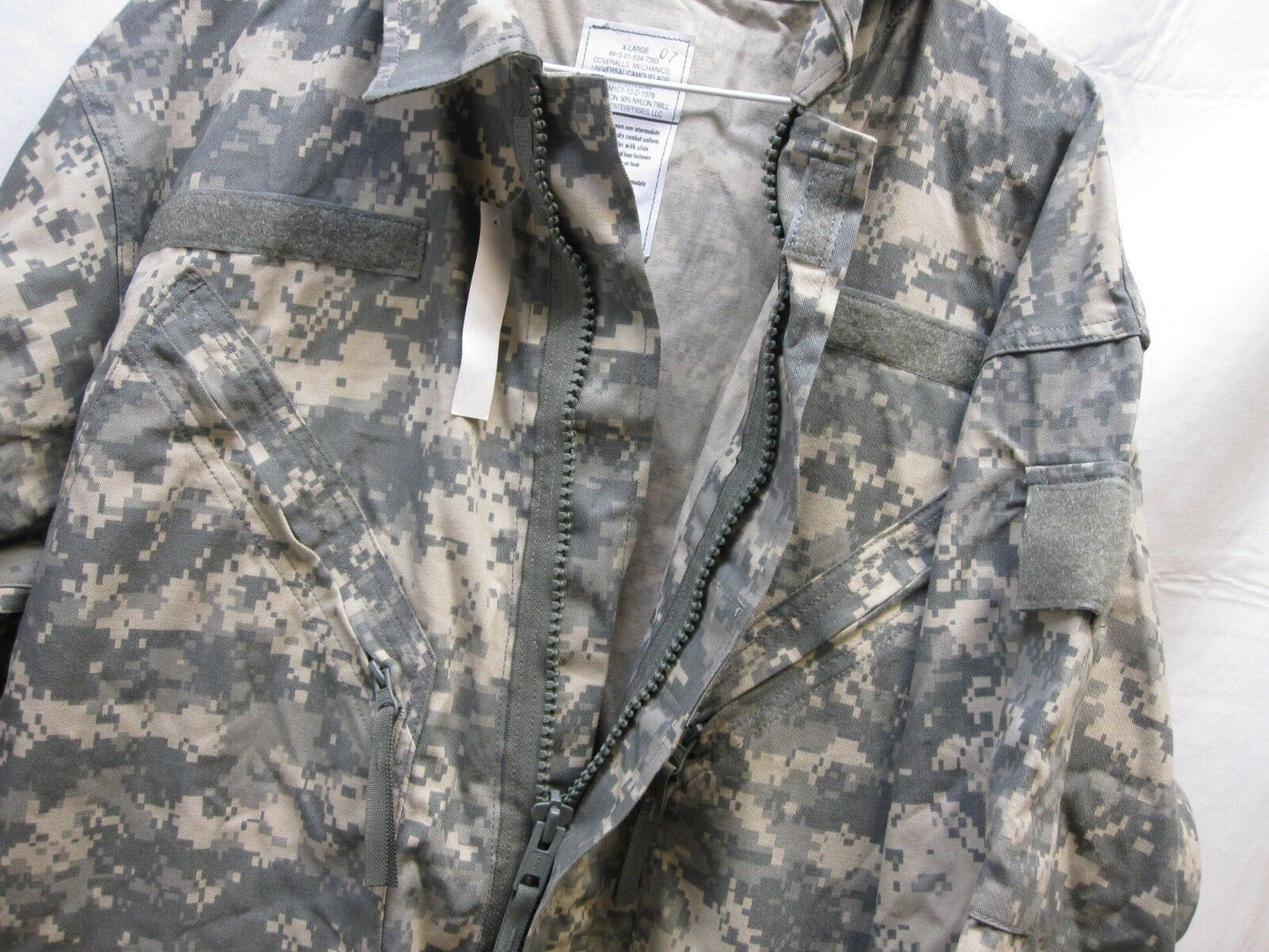 Centex Military Gear UCP Type III mechanic coveralls in digital camo, size X-Large, showcasing pockets and durable fabric.